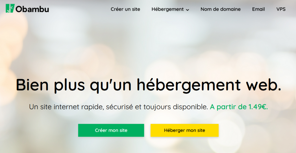 Obambu - Capture page d'accueil